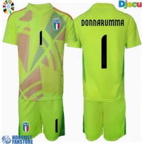 Italija Gianluigi Donnarumma #1 Golmanski Domaci Dres za djecu EP 2024 Kratak Rukav (+ Kratke hlače)